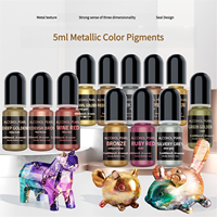 OSBANG 3D 12 couleurs encre à alcool métallique enrichissement élevé dispersion facile pigment d'oxyde de fer pour teinture acide résine époxy UV haute