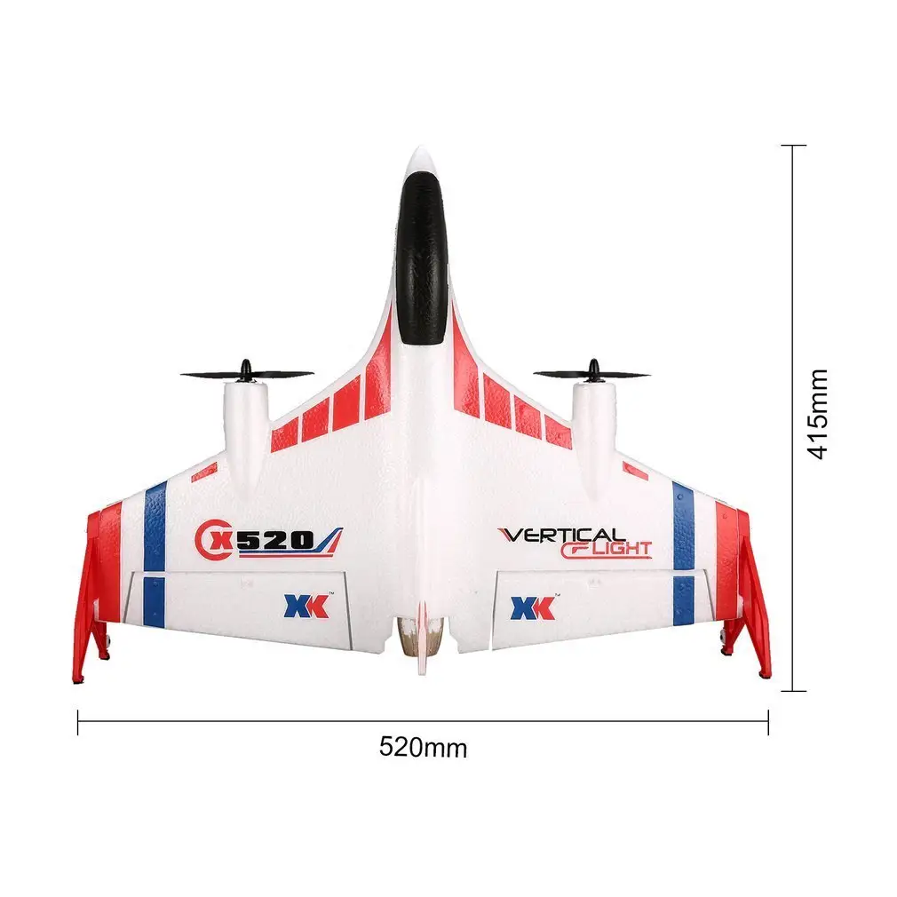 2023 HOSHI WLTOYS XK X520 RC 비행기 X520-W 2.4G 6CH 5G 720P 와이파이 FPV VTOL 수직 이착륙 3D EPP RC 비행기 RTF