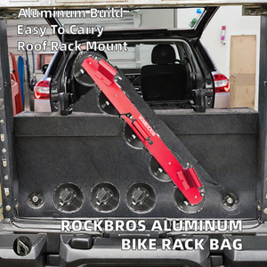 Sac de rangement portable <span class=keywords><strong>ROCKBROS</strong></span> pour porte-vélos, support de vélo en aluminium pour toit de voiture avec ventouse, emballage PVC L93xH13cm - Product Image 3