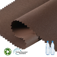 Tissu en polyester recyclé à partir de bouteilles en plastique OBP avec revêtement en PU PVC imperméable pour sac écologique, sac à dos, matelas