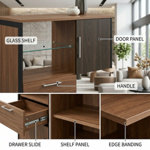 Librería Moderna de Madera con 8 Estantes, Estantería Independiente para Sala de Estar y <span class=keywords><strong>Oficina</strong></span> en Casa - Product Image 4