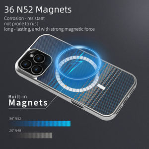 Custodia per telefono in vera fibra di aramide Kevlar <span class=keywords><strong>e</strong></span> carbonio per <span class=keywords><strong>iPhone</strong></span> 17/17 Air/17 Pro/17 Pro Max - Product Image 3