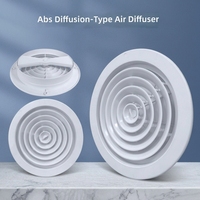 Diffuseur circulaire multi-tailles en ABS, diffuseur rond pour système HVAC, diffuseur rond réglable