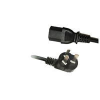 En gros 3*0.5 carré pur cuivre National Standard coude 3C certifié trois prise plate cordon d'alimentation produit queue fil connecteur