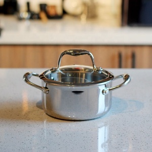 Wholesale tri-ply stockpot kitchen cooking cookware nonstick induction cooker <b>soup</b> <b>pot</b> Set - Product Image 6