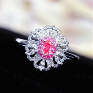 Customizable 18K Gold VS <strong>Natural</strong> <strong>Fancy</strong> <strong>Pink</strong> <strong>Diamond</strong> Ring <strong>Natural</strong> Gemstone Wedding Gift Jewelry With Setting Inlay for Parties - Product Image 1