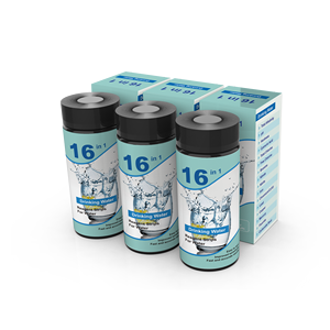 Bandelettes d'<span class=keywords><strong>analyse</strong></span> d'<span class=keywords><strong>eau</strong></span> potable OEM, pour robinet domestique et puits, bandelettes de test d'<span class=keywords><strong>eau</strong></span> 16-en-1 W-16 - Product Image 2