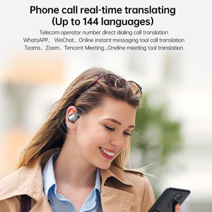 Audífonos Traductores con IA en Tiempo Real, Sonido HD de Oreja Abierta, Asistencia de Interpretación Simultánea para Conversaciones 1 a 1, Grabación y Traducción - Product Image 4