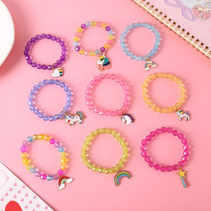 人気沸騰中！カラフルなプラスチックビーズ、クリスタルビーズ、マーメイドペンダントブレスレット、DIYブレスレット - Product Image 3