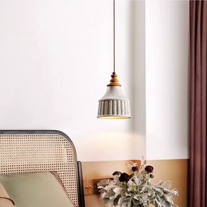 Wabi-Sabi Style Japanese Retro Cement Art Pendant <b>Light</b> Fixture Designer Bedside Table Lamp for Bedroom <b>Dining</b> Room Bar Tea Room - Product Image 4