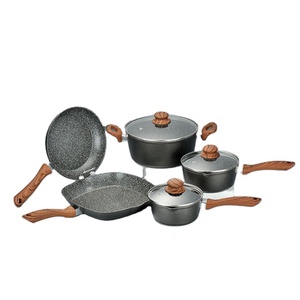Sartén antiadherente de mármol y aluminio <span class=keywords><strong>forjado</strong></span>, herramienta para parrilla con recubrimiento de inducción - Product Image 3