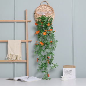 Plante artificielle Ruilisi Daisy, guirlande murale décorative pour la maison, les mariages et l'extérieur, fleurs en plastique et soie. - Product Image 3