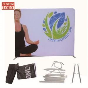 Support de toile de fond photo 8 pieds en tissu tendu démontable personnalisé pour mur de fond - Product Image 1