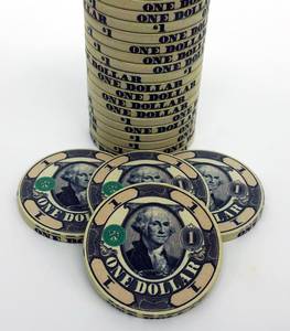 Fiches da Poker in ABS 'Dead Presidents' OEM ODM, Set da 25 Pezzi per Feste - Product Image 3