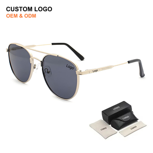 New Trendy Luxury Double Beam Brand Designer High Quality Metal Shades Men's Pilot Sun Glasses UV400 Sunglasses - Product Image 1