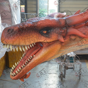Dragón Animatrónico Animado <span class=keywords><strong>de</strong></span> Película, Dragón Rojo que Sopla Humo para Parques Temáticos <span class=keywords><strong>de</strong></span> Dinosaurios, Parque Jurásico - Product Image 4