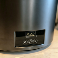 Chauffe-soupe rond encastrable commercial en SUS304, cuisinière électrique pour réchauffer les aliments avec pot et couvercle pour buffet d'hôtel 10L 30L