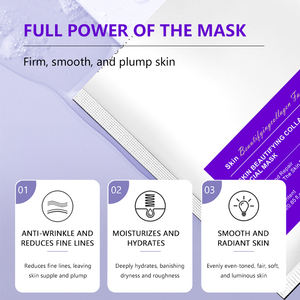 <span class=keywords><strong>Masque</strong></span> en feuille de collagène apaisant pour peaux sèches OEM, <span class=keywords><strong>masque</strong></span> facial en hydrogel nourrissant en profondeur, <span class=keywords><strong>masque</strong></span> de nuit hydratant pour le visage - Product Image 5