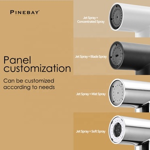 PINEBAY, новый современный набор распылителя для ванной комнаты, ванной комнаты, латунный клапан горячего холодного воздуха из нержавеющей стали - Product Image 3