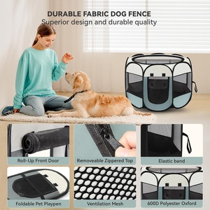 Sản phẩm vật nuôi trong nhà/ngoài trời di động <span class=keywords><strong>Pop</strong></span> Up Pet Dog Cat playpen Lều lồng nhà - Product Image 2