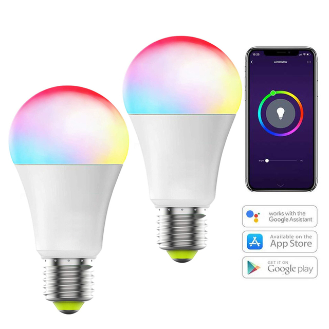 LED Smart Bulb RGB+CW Wiifi bluetooth Smart Light Multi-function Bulb Wireless Tuya Smart