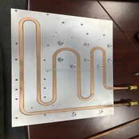 Plaque de refroidissement liquide personnalisée, dissipateur thermique en aluminium usiné CNC, tube en cuivre, plaque de refroidissement à eau, garantie 3 ans, OEM/ODM