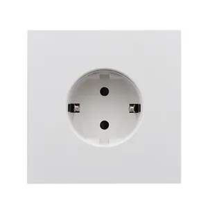 EU standard high quality Wall Socket US Electrical Plug Outlet 16A Power Consumption aluminum panel CNC technology
