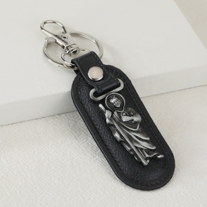 Llaveros Religiosos de San <span class=keywords><strong>Judas</strong></span> Tadeo y Nuestra Señora de Guadalupe, Regalo Religioso, Chapado en Oro, <span class=keywords><strong>Cuero</strong></span> PU, Llavero de Metal de San <span class=keywords><strong>Judas</strong></span>, Venta al por Mayor - Product Image 5
