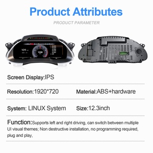 Tableau de bord numérique LCD Navihua pour Audi A4 2009-2012, tableau de bord numérique de voiture, compteur de vitesse, système Linux - Product Image 5