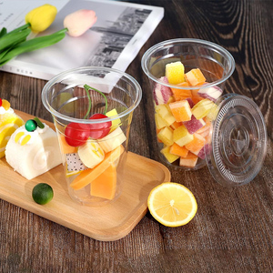 Venta al por mayor de 90mm de diámetro superior 12oz té de burbujas Soda café helado PET vasos de plástico transparente desechables con tapas - Product Image 4