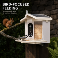 Nouveau distributeur de nourriture intelligent pour animaux de compagnie à énergie solaire, mangeoire intelligente pour oiseaux pour l'observation des oiseaux, fournitures pour oiseaux, produit phare