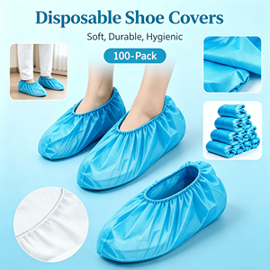 <span class=keywords><strong>Surchaussures</strong></span> <span class=keywords><strong>jetables</strong></span> en CPE avec logo personnalisé, imperméables et <span class=keywords><strong>antidérapantes</strong></span>, vente en gros - Product Image 4