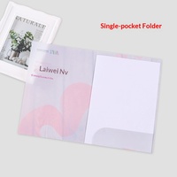 Carpeta de Negocios con Logotipo Impreso en Relieve Dorado, Carpeta con Doble Bolsillo para Documentos, Modelo A4