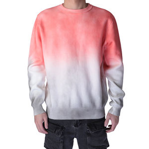 Logotipo personalizado ODM/OEM Hombres Retro Gradiente Top Heavy Knitwear Europa/Estados Unidos Street Style Invierno Cálido Suéter Fringe Hem - Product Image 2