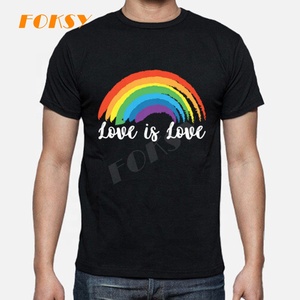Hot Sale OEM Accept <strong>Gay</strong> <strong>Pride</strong> Design Print 100% Cotton Funny Mens Tshirt Clothing in Apparel - Product Image 3