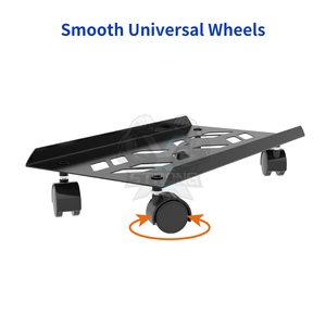 Gaming <strong>PC</strong> <strong>Tower</strong> Holder Steel <strong>Stand</strong> with 360 Rotating Brake Wheels Stock - Product Image 2