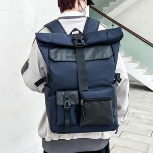 Sac à dos d'école pour adolescents de haute qualité, 17 pouces, personnalisé, simple, imperméable, à enroulement, pour les voyages d'affaires, pour ordinateur portable, pour hommes - Product Image 6