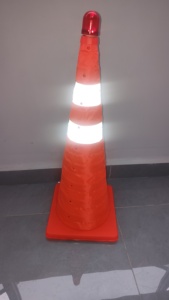 <span class=keywords><strong>4</strong></span> gói màu cam an toàn phản chiếu nón 28 inch giao thông đóng mở - Product Image 6