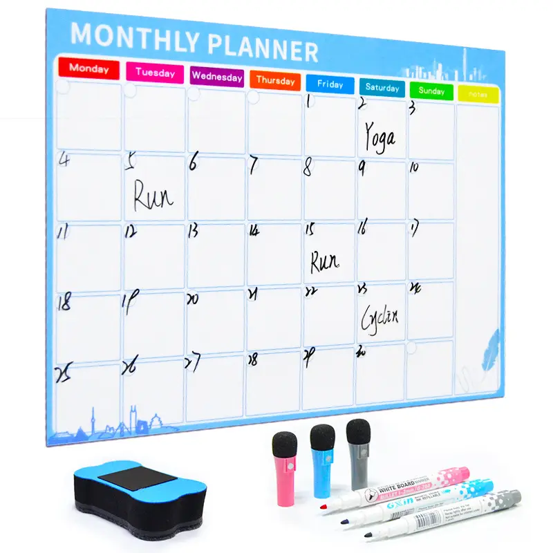Monatlicher Planer Kühlschrank Kalender Magnetisches Whiteboard