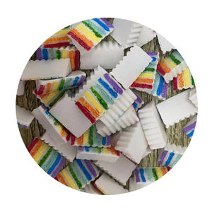 100 pièces Simulation Mini arc-en-ciel gâteau résine Flatback Cabochon Miniature nourriture poupée maison décoration <span class=keywords><strong>Slime</strong></span> charme artisanat - Product Image 5