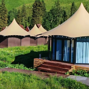 Tienda de Campaña Safari Zhuniu, Tienda de Campaña de Lona de Lujo, Tienda Hexagonal para Glamping, <span class=keywords><strong>Retiro</strong></span> en <span class=keywords><strong>el</strong></span> Bosque, Resorts, Campamentos, Villas al Aire Libre, Eco Lodges - Product Image 3