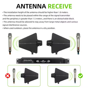 UHF-Antennen Strom verteilungs antenne Paddels ignal verstärker Audio Heimkino Drahtloses Mikrofons ystem Antennen verstärker - Product Image 6