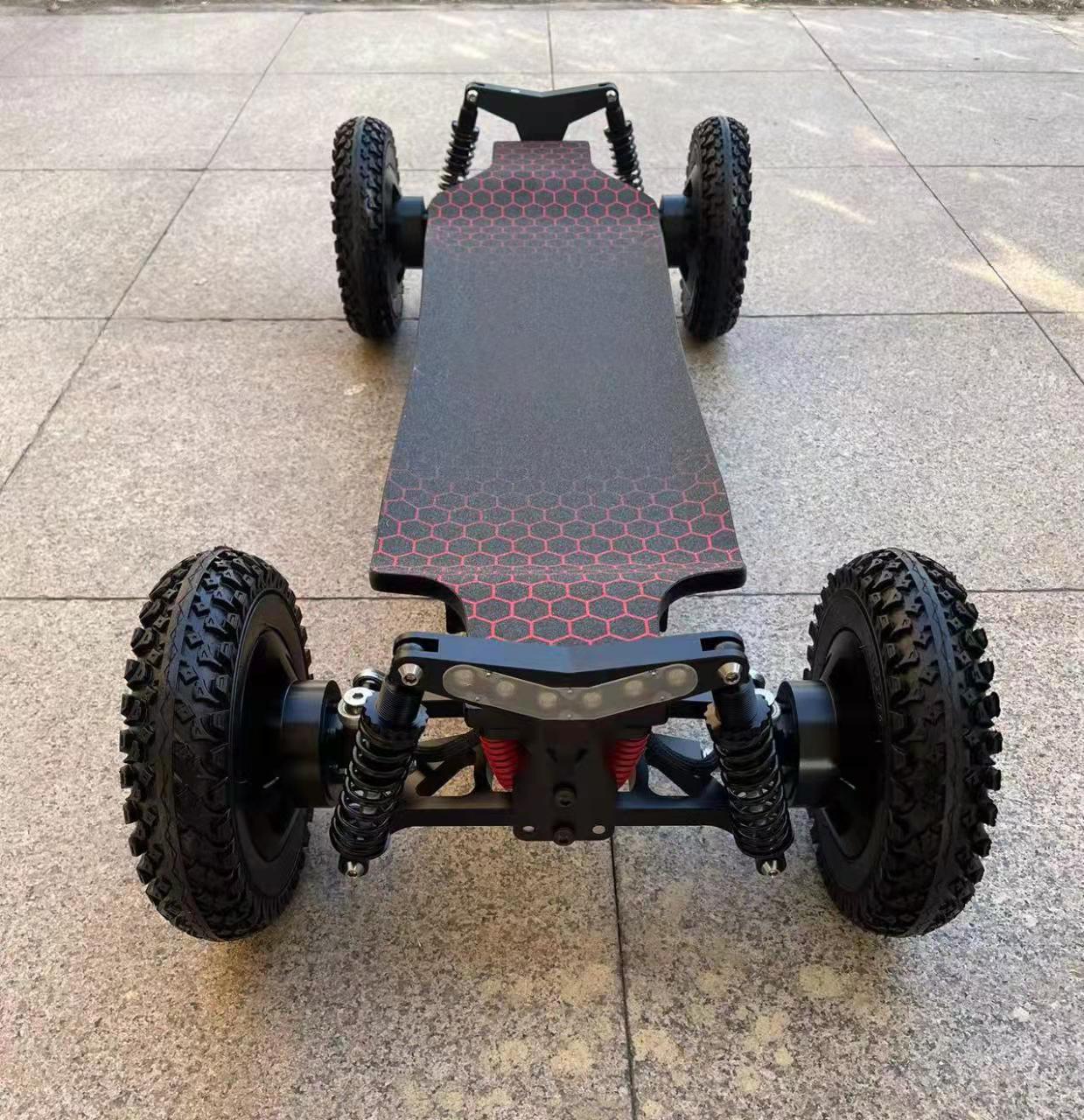 2000W Dual Four  Motor Fast Speed 45KMH  Long Range 48V 12AH 20AH Big Battery  40% Incline Electric Offroad LongBoard Skateboard