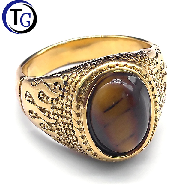 Flame Domineering Men's and Women's Classic Engagement Ring Stainless Steel Party Jewelry Accessories
