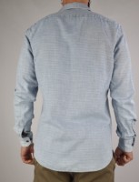 La Moustache Noire Marque Hommes Vêtements Donal Japon Chemise Denim Chemise Manches Longues En Tissu Denim Avec Structure