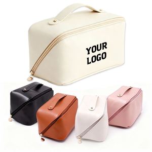 Organisateur de cosmétiques personnalisé Xdh931, trousse de toilette en cuir PU pour femmes, sac de maquillage imperméable avec logo - Product Image 1