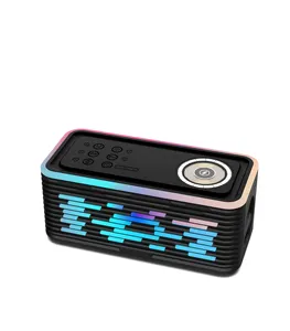 CRELANDER Y19 Speakers Wireless Charger Denoise HiFi Stereo Sound Equipment RGB LED Flashing 5.3 Bluetooth Portable Speaker