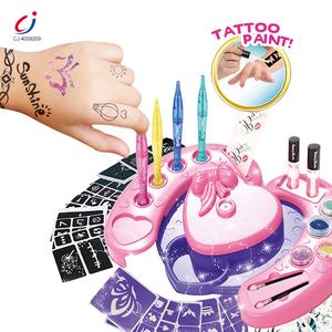 Kit de maquillage de jeu d'imitation lavable non toxique pour filles Chengji, stylo à dessin, autocollant DIY, <span class=keywords><strong>machine</strong></span> à <span class=keywords><strong>tatouer</strong></span>, <span class=keywords><strong>jouet</strong></span> pour enfants - Product Image 1