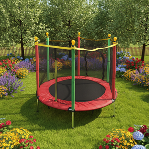 Trampolín Redondo Seguro para Niños con Red de Seguridad, Interior/Exterior, para Niños Pequeños, Ejercicio en Casa, Salto, Garantía de 1 Año - Product Image 5