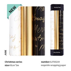New <b>Christmas</b> Metallic Disposable Coated Silicone Virgin Gift <b>Wrapping</b> <b>Paper</b> 43x300cm 3 <b>Roll</b> Set - Product Image 3